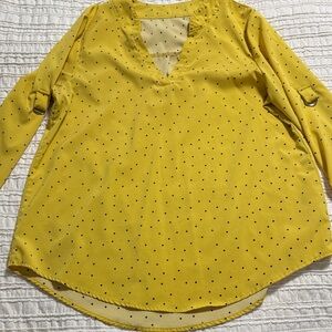 Yellow Polka Dot Women's Top